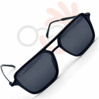 Ray-Ban Retro Aviator Square Polarized Sunglasses in Black and Gold