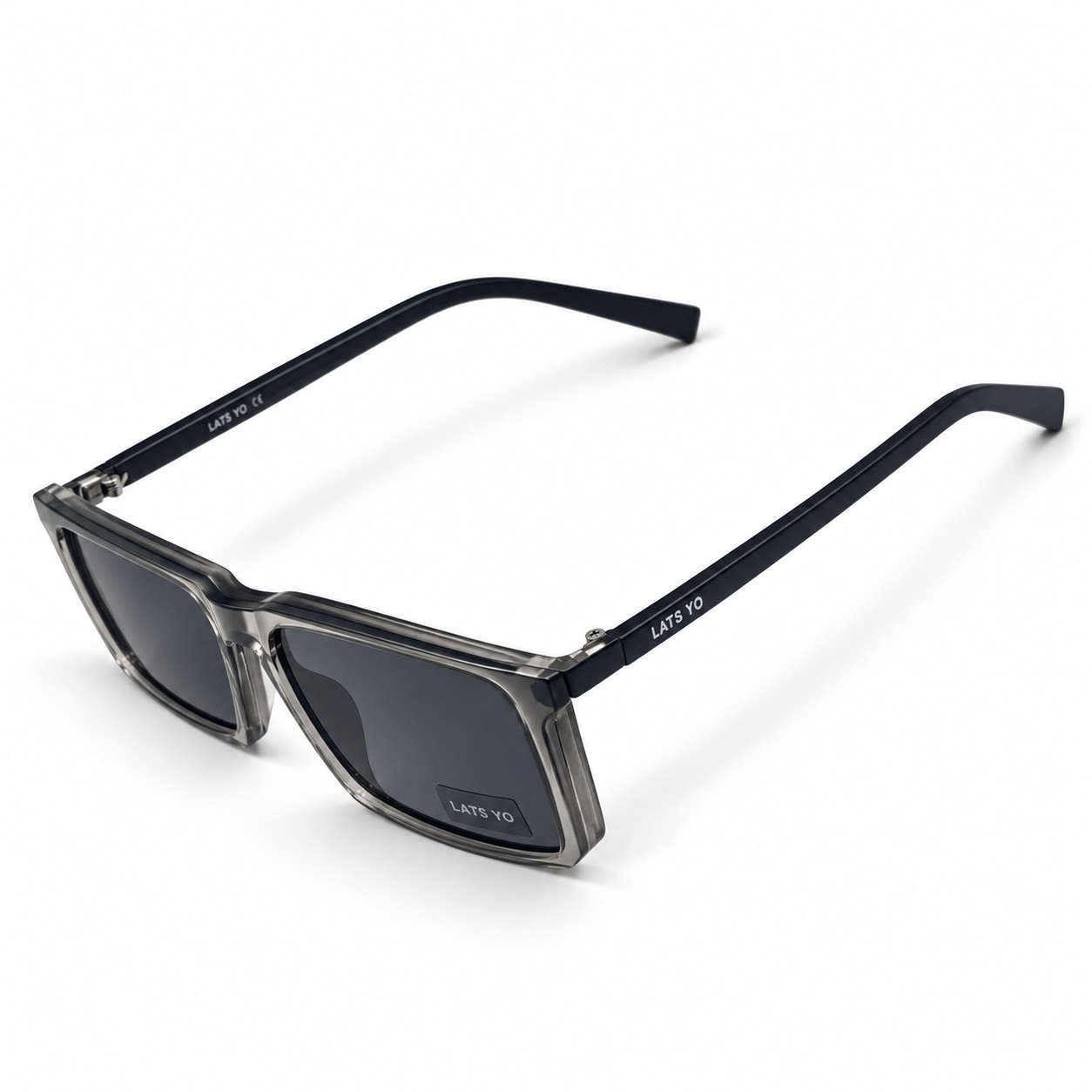 Lats Yo Square Magnetic Clip-On Eyeglasses with Polarized Lenses (53-14-138)