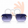 Cartier OW3148 Rimless Gold Navigator Sunglasses