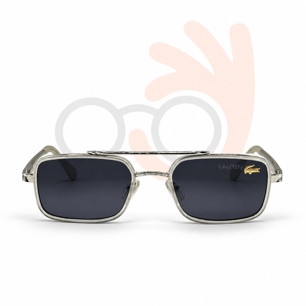 Lacoste Luxury Square Double-Bridge Aviator Sunglasses | T0914