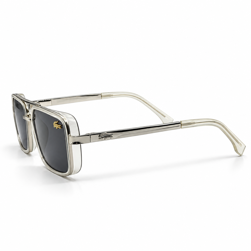 Lacoste Luxury Square Double-Bridge Aviator Sunglasses | T0914
