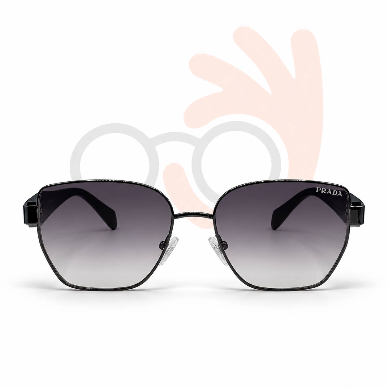 Prada Square Metal Wire Sunglasses | H2415