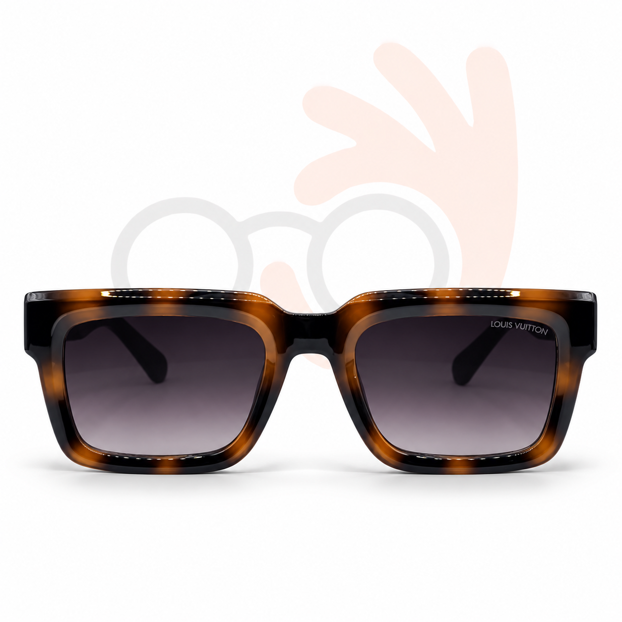 Louis Vuitton Thick Acetate Designer Sunglasses – Model 3490
