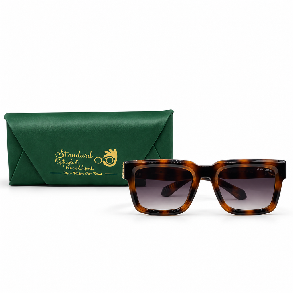 Louis Vuitton Thick Acetate Designer Sunglasses – Model 3490
