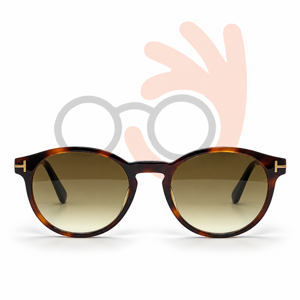 Tom Ford Dante FT0834 Havana Frame Eyewear with Gold 'T' Logo
