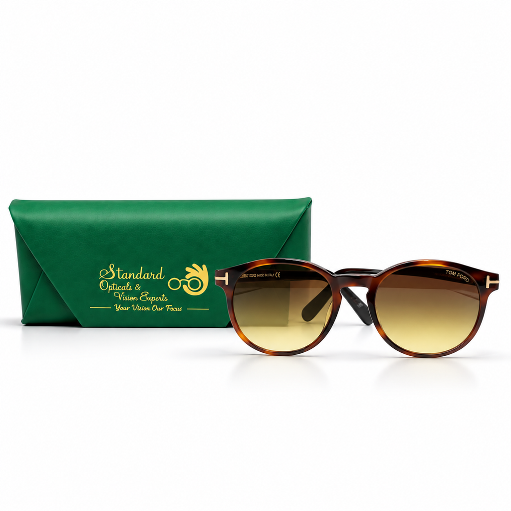 Tom Ford Dante FT0834 Havana Frame Eyewear with Gold 'T' Logo