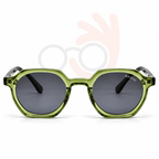 MOSCOT 58995 Geometric Sunglasses – Translucent Olive / Grey Lenses (48mm)