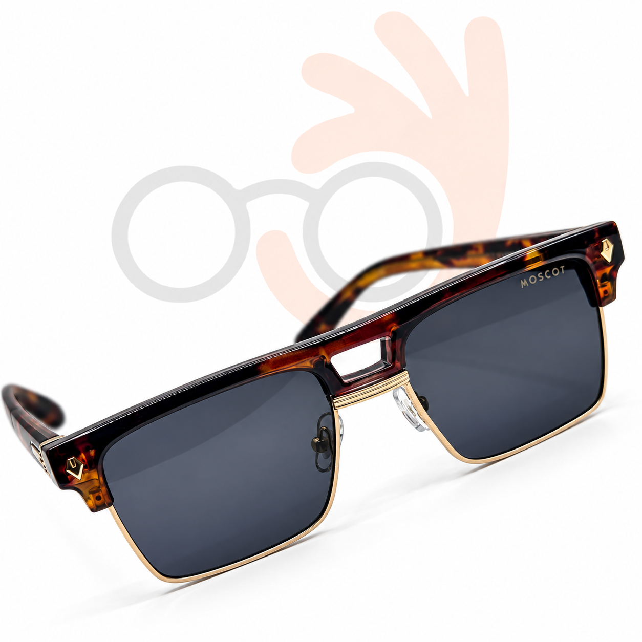 MOSCOT M9506 Flat-Top Browline Sunglasses (55mm)