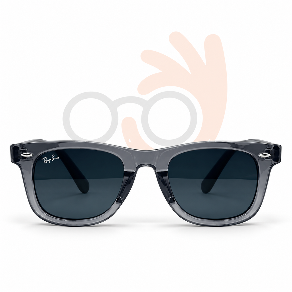 Ray-Ban Wayfarer Sunglasses – Translucent Grey Frame / Dark Lenses
