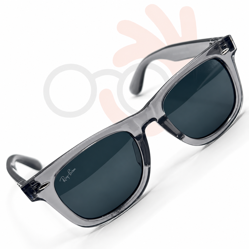 Ray-Ban Wayfarer Sunglasses – Translucent Grey Frame / Dark Lenses