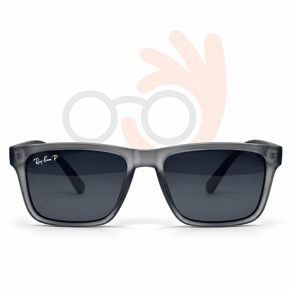 Ray-Ban Sport Square Sunglasses in Matte Grey with Textured Arms