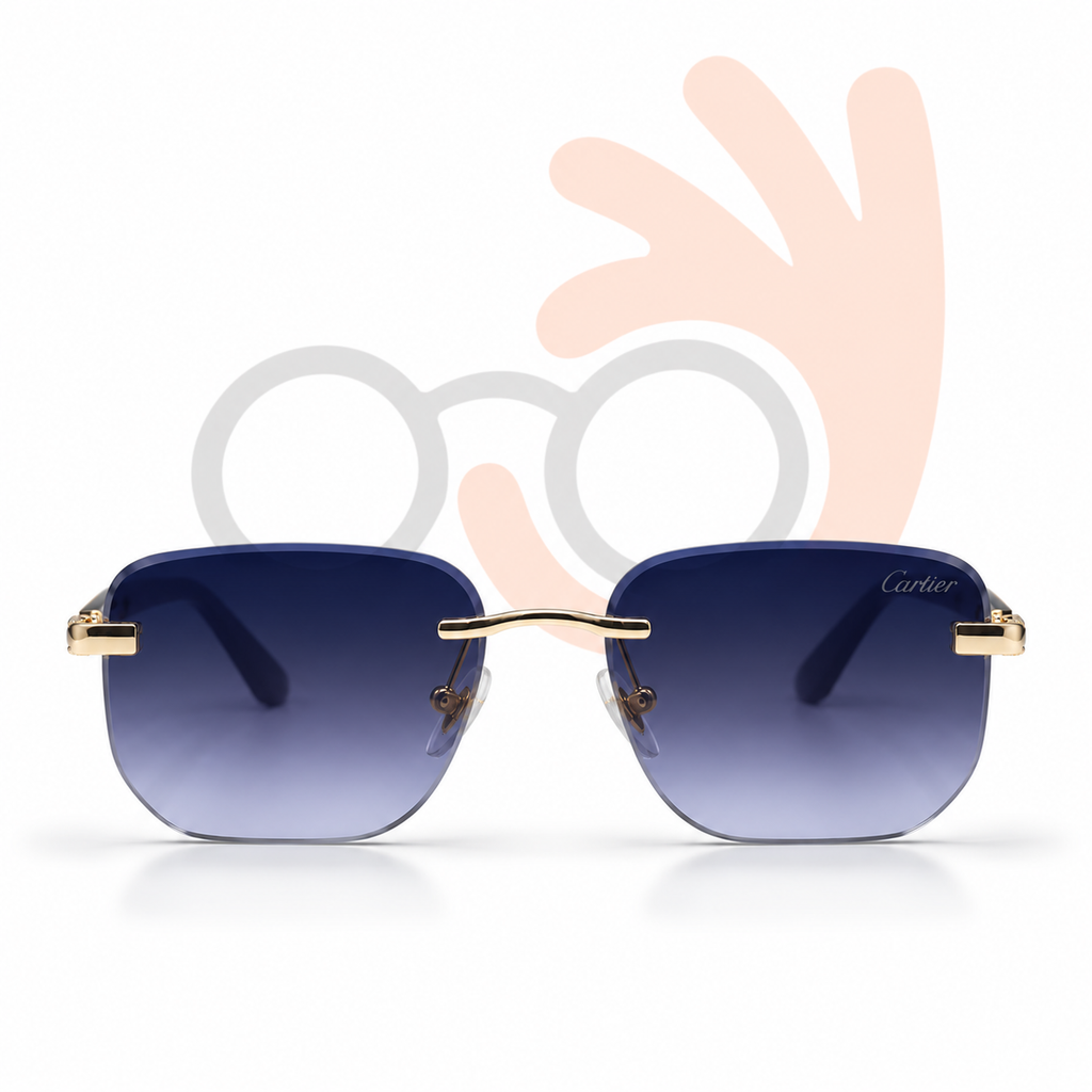 Cartier Style Rimless Gradient Sunglasses OW3028 (63mm)