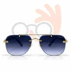 Cartier Style Rimless Gradient Aviator Sunglasses