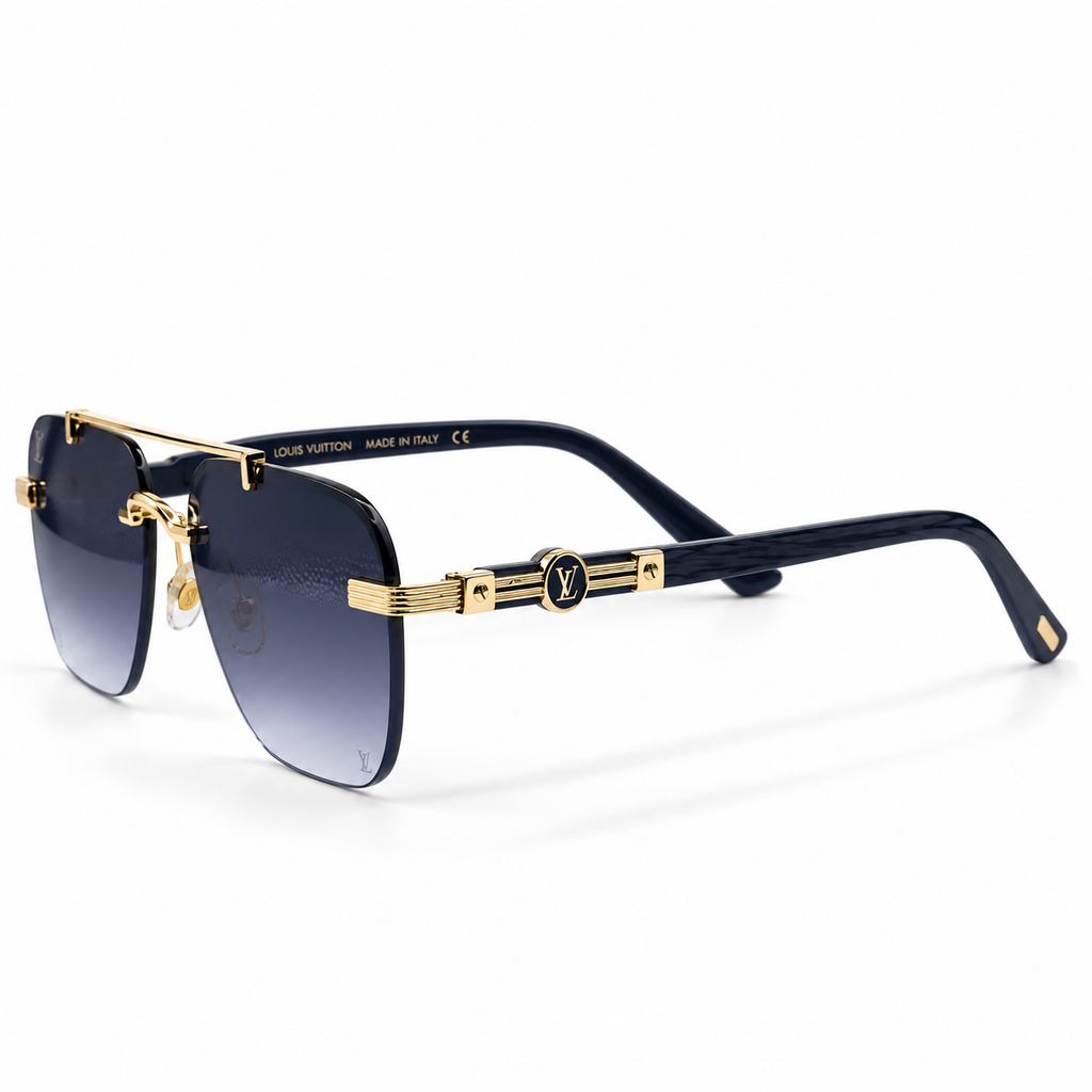 Cartier Style Rimless Gradient Aviator Sunglasses