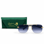 Cartier Style Rimless Gradient Aviator Sunglasses