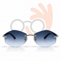 Cartier Style Rimless Hexagonal Sunglasses OW3177