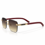 Cartier Style OW3028 Rimless Gradient Square Sunglasses