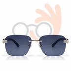 Cartier Style OW3001 Rimless Panther Motif Sunglasses
