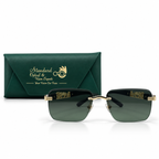 Cartier OW3084 Panthère Rimless Gold & Wood Sunglasses