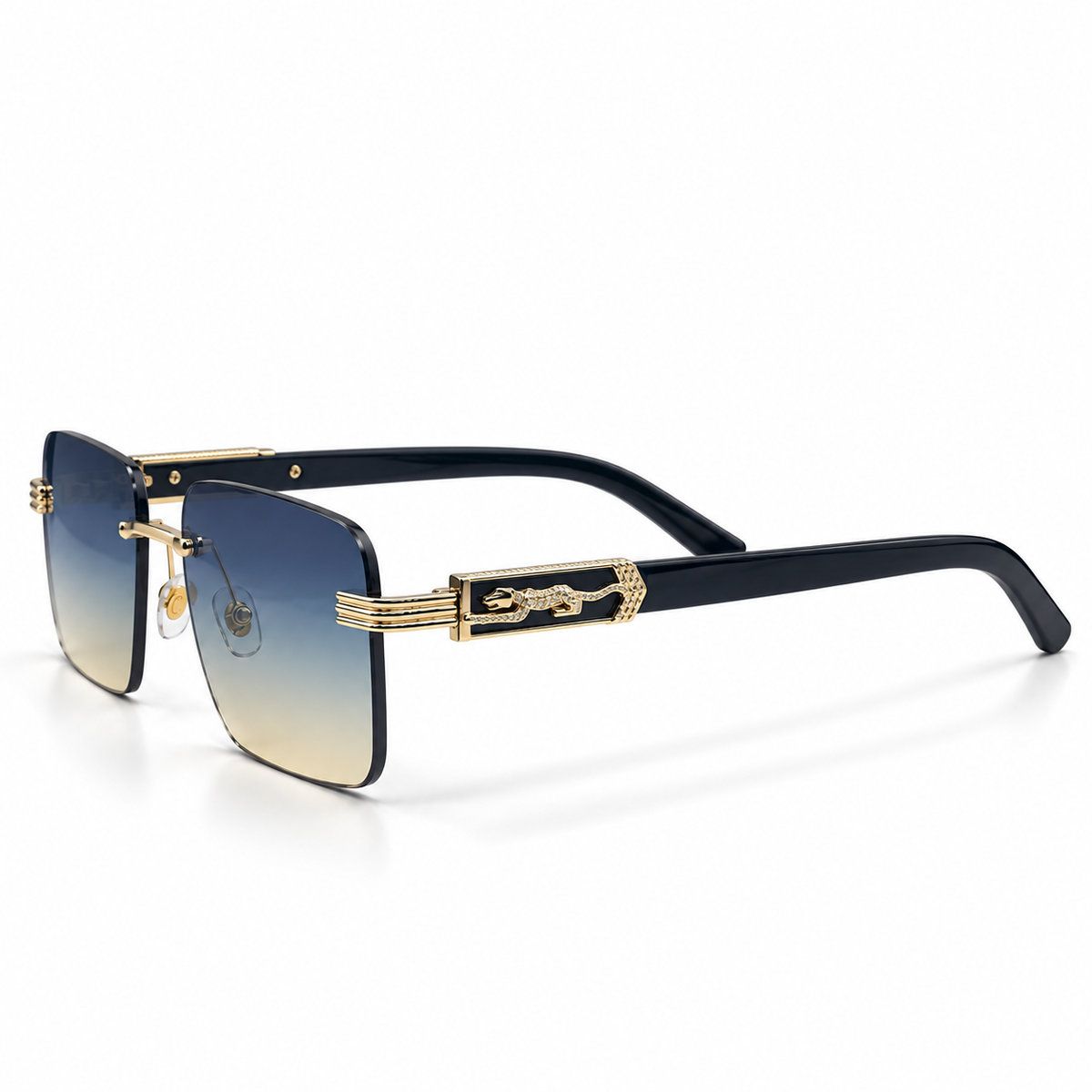 Cartier OW3004 Panthère Rimless Gold & Black Sunglasses