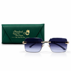 Cartier OW3121 Panthère Rimless Gold & Dark Wood Sunglasses