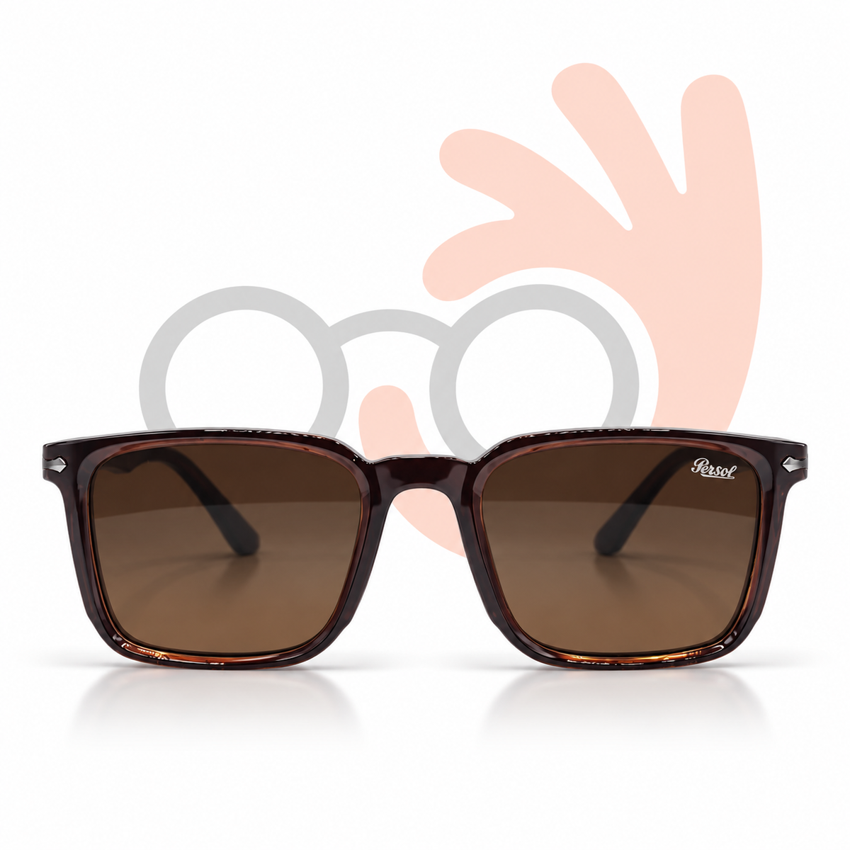 Persol 8204 Square Acetate Sunglasses