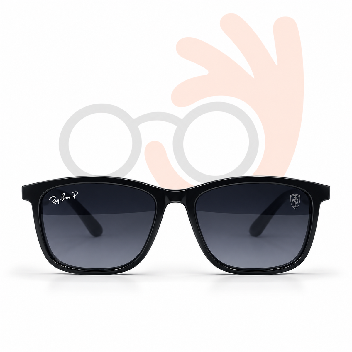 Ray-Ban x Scuderia Ferrari Square Polarized Sunglasses