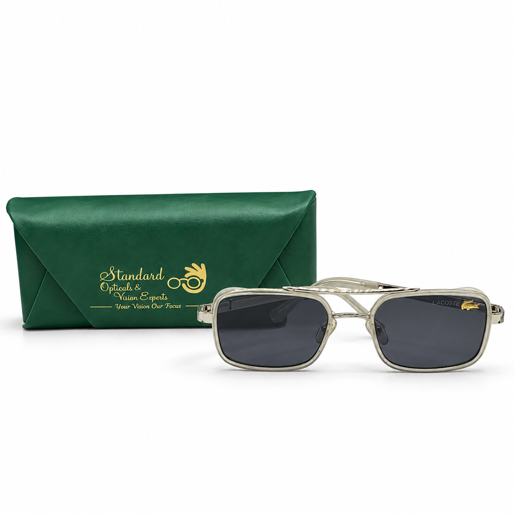 Lacoste Luxury Square Double-Bridge Aviator Sunglasses | T0914