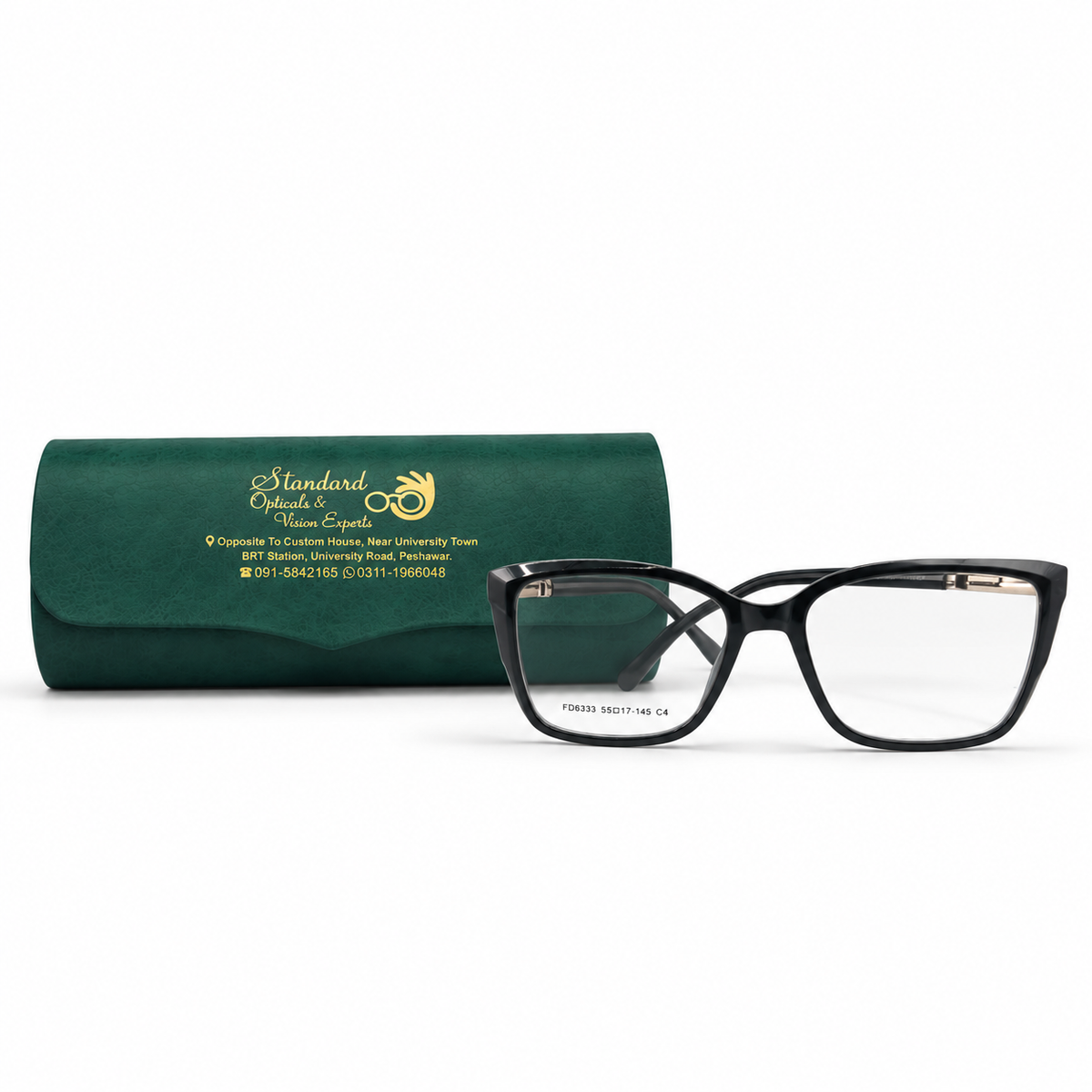 FD6333 Rectangular Eyeglasses (55-17-145)