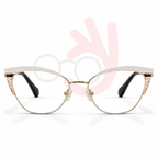 Cat-Eye Browline Eyeglasses (53-17-140)
