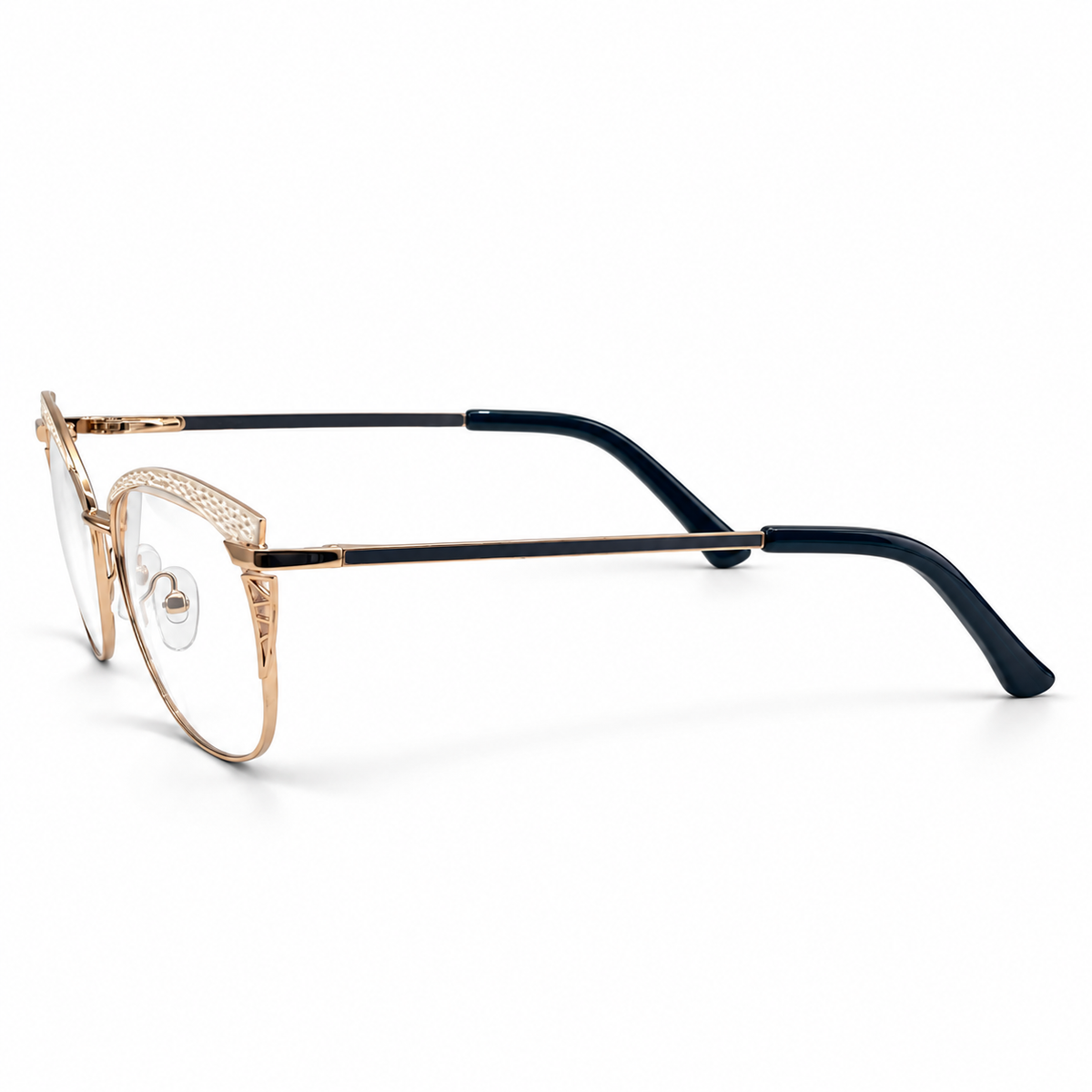 Cat-Eye Browline Eyeglasses (53-17-140)