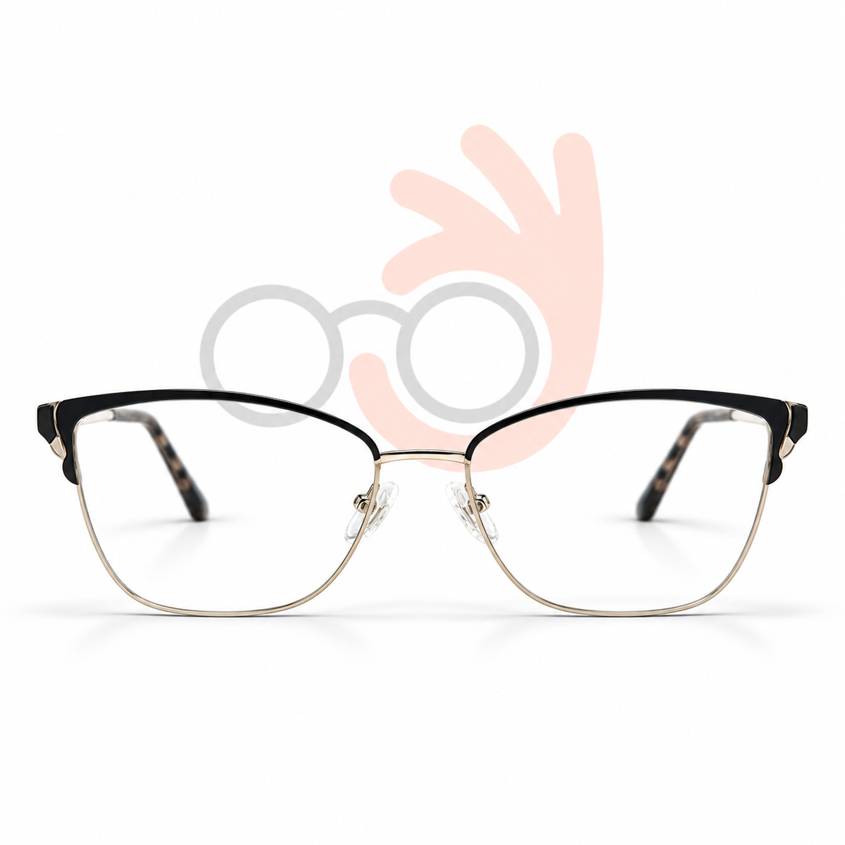 FK1582 Semi-Rimless Eyeglasses (54-16-140)