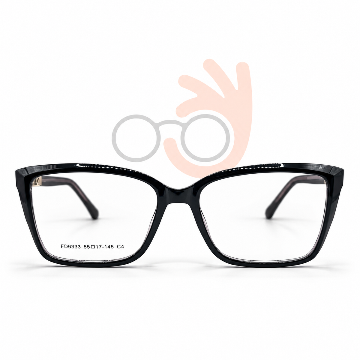 FD6333 Rectangular Eyeglasses (55-17-145)