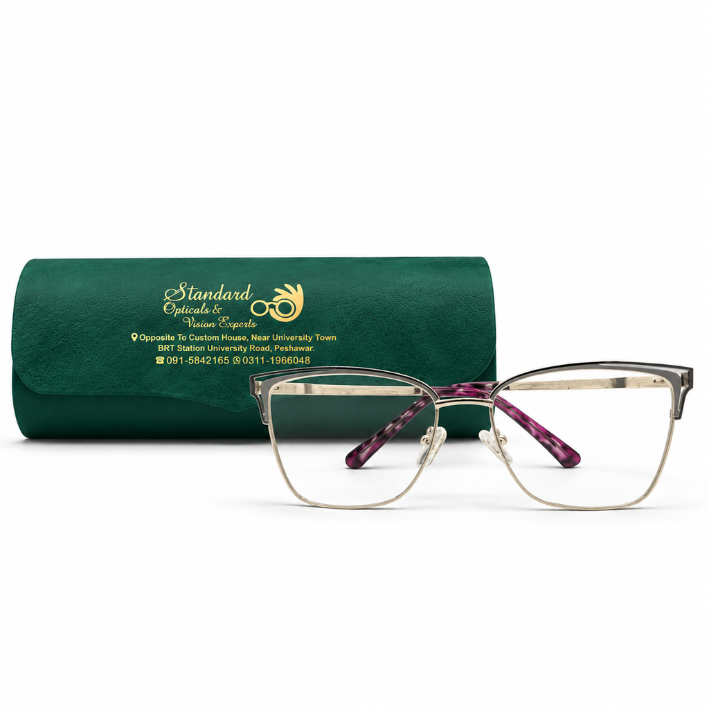 FK1585 Semi-Rimless Eyeglasses (54-16-140)