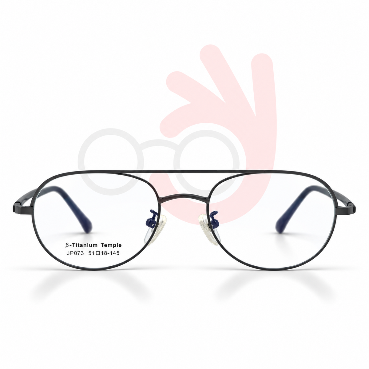 Titanium Aviator JP073 Eyeglasses (51-18-145)