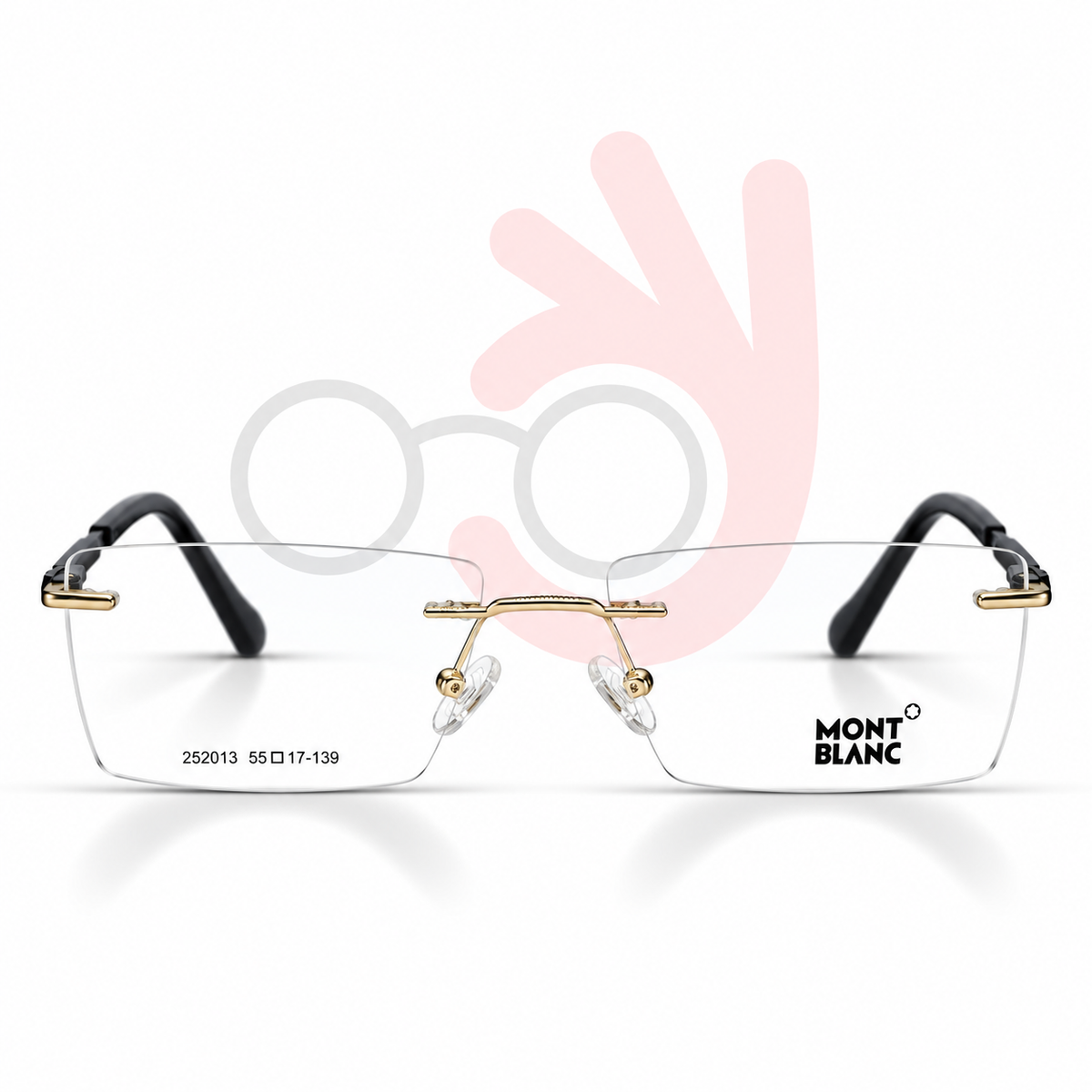 Montblanc 252013 Rimless Eyeglasses (55-17-139)