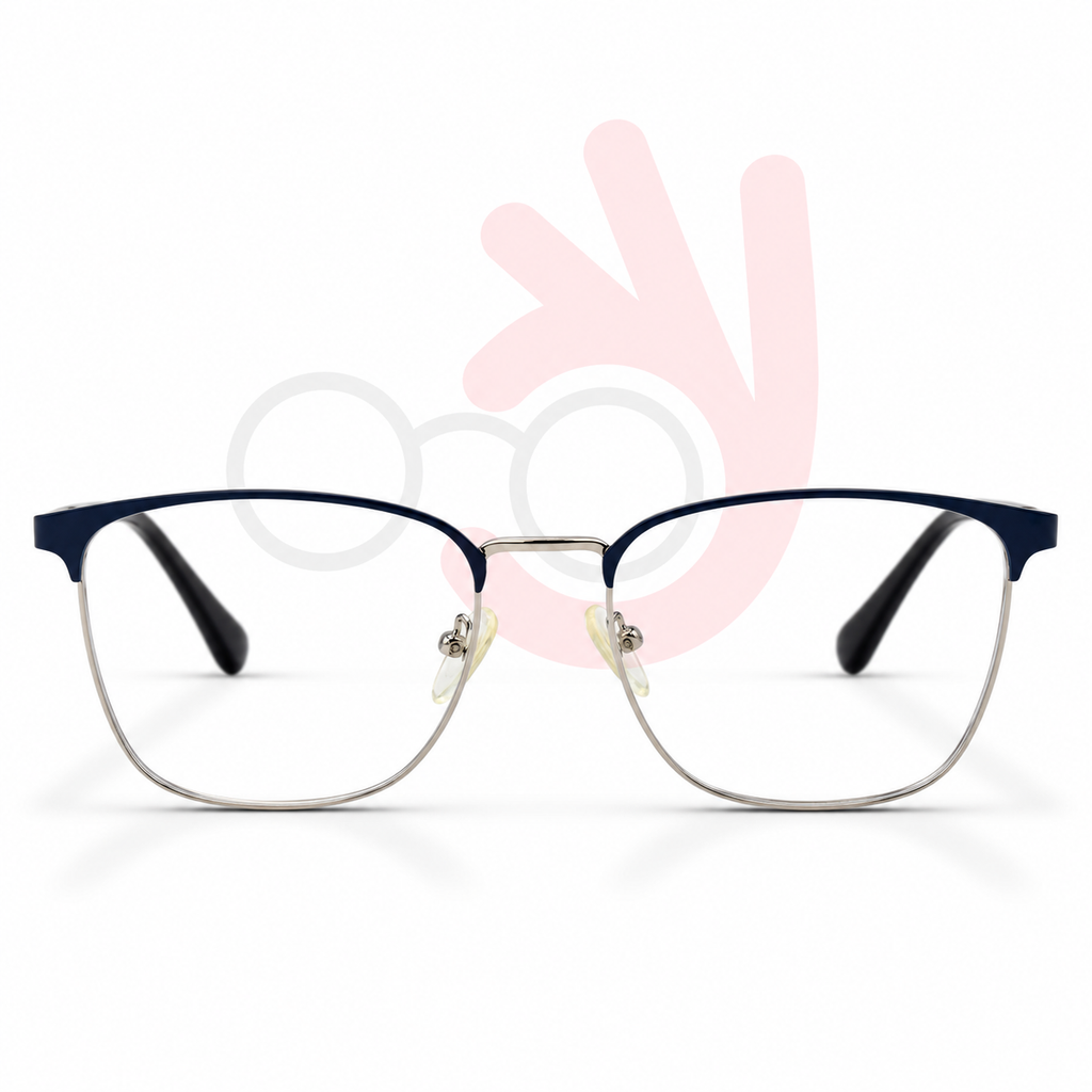Model 9058 Semi-Rimless Eyeglasses (53-18-140)