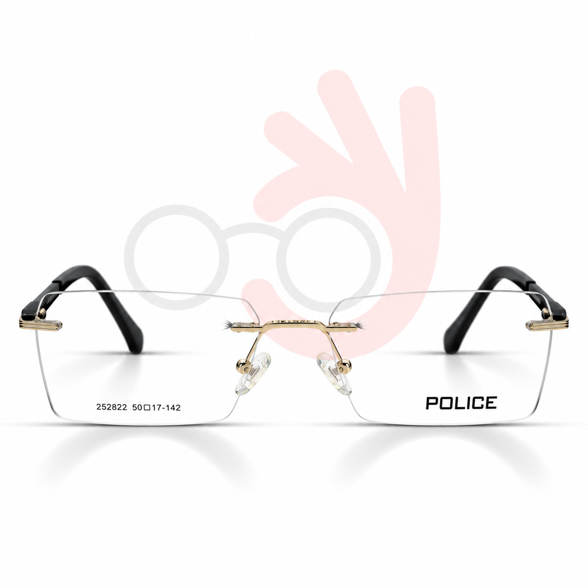 Police 252822 Rimless Eyeglasses (50-17-142)