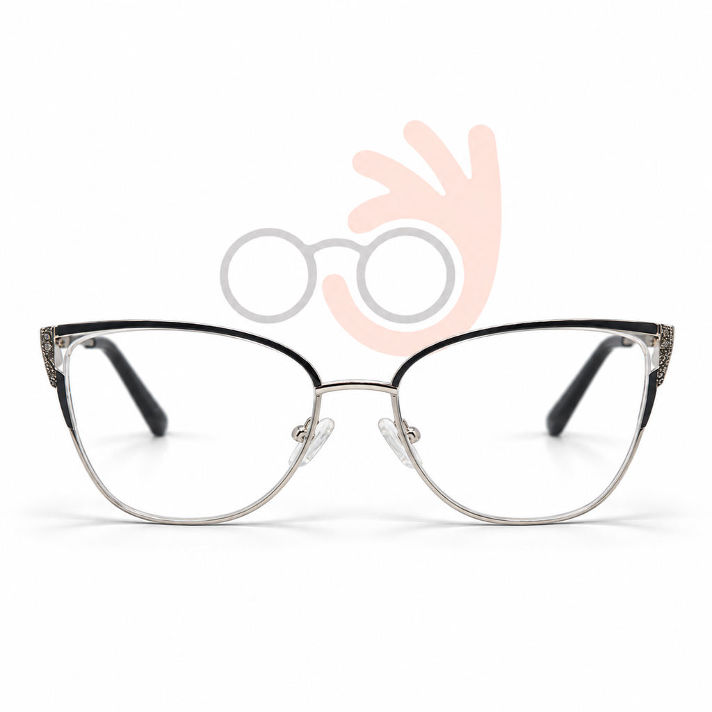 FK1597 Semi-Rimless Eyeglasses (54-17-140)