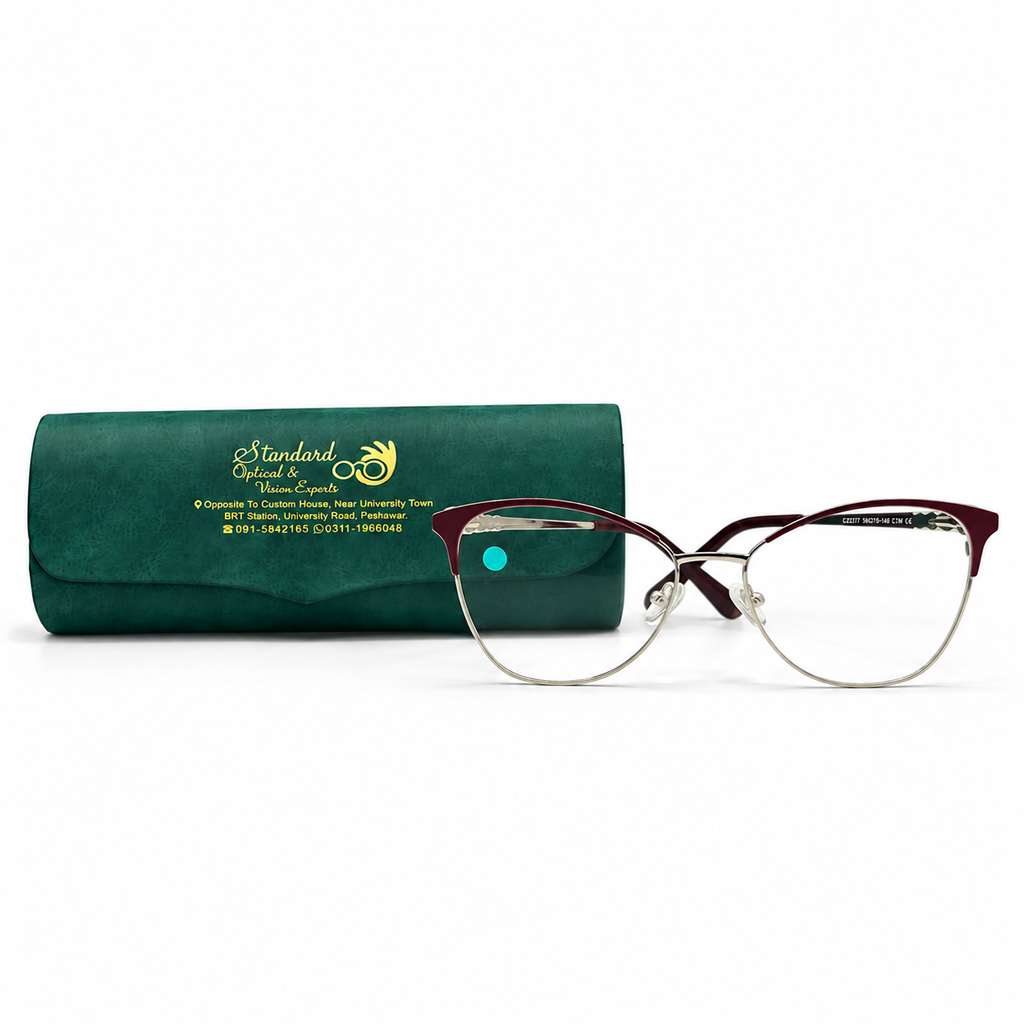 GK7237 Semi-Rimless Eyeglasses (55-16-140)
