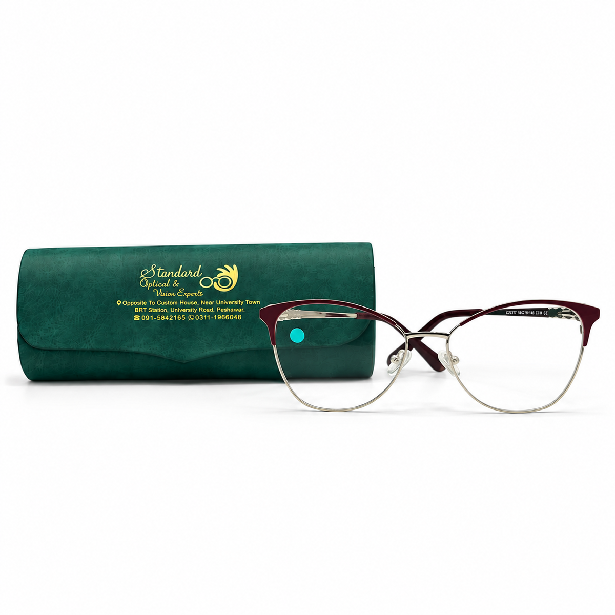 GK7237 Semi-Rimless Eyeglasses (55-16-140)