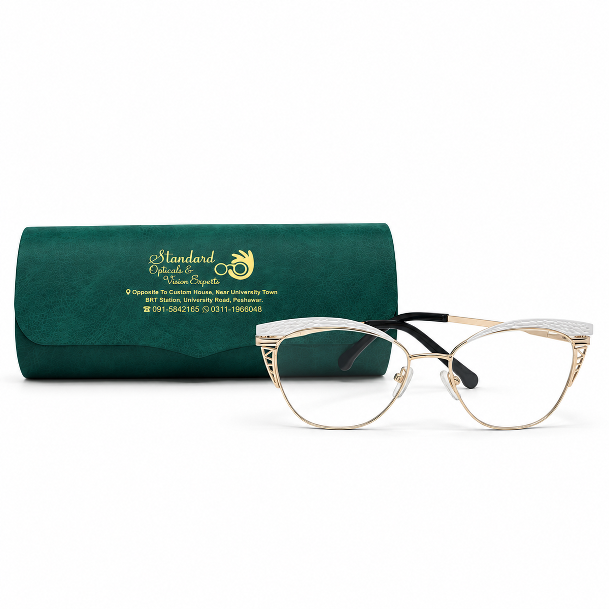 Cat-Eye Browline Eyeglasses (53-17-140)