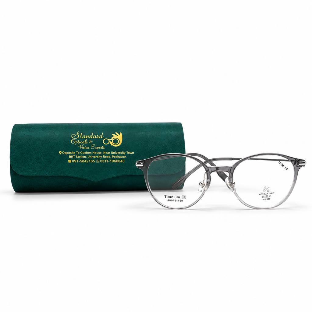 Titanium IP Round Eyeglasses (48-19-150)